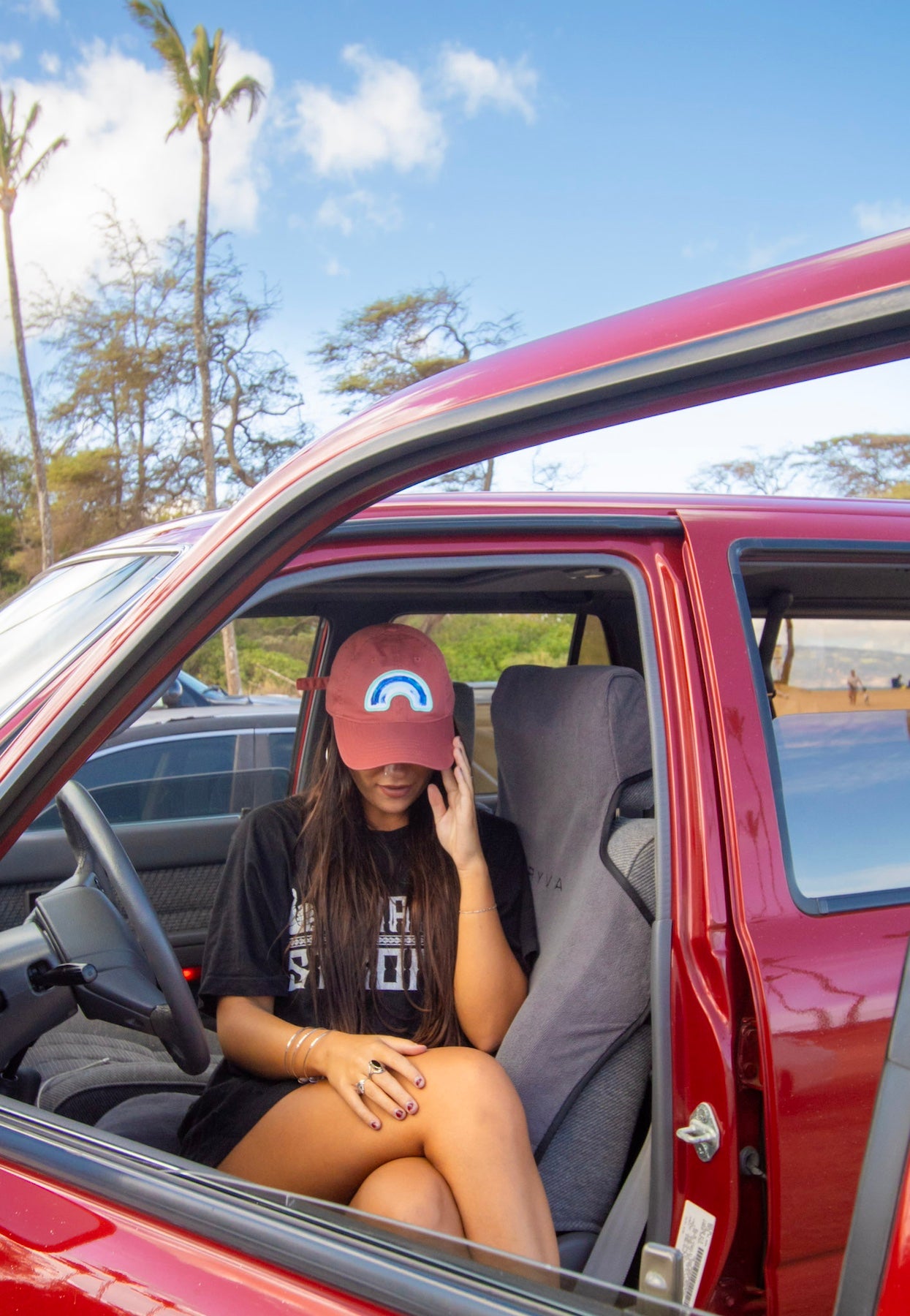 Maui Girl - Red Canvas Hat