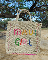 Maui Girl - Rainbow Woven Jute bag - Maui Girl Swim